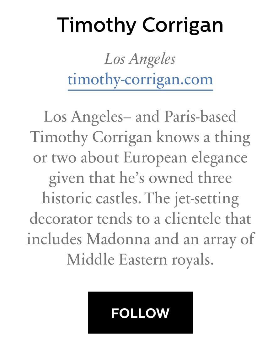 Elle Decor A List Timothy Corrigan